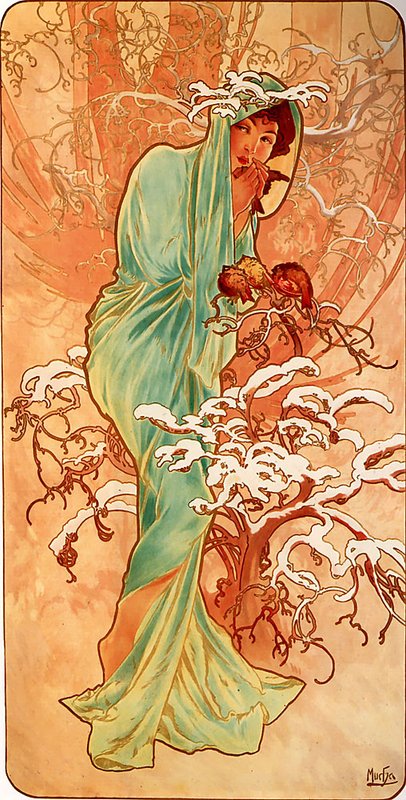 Alphonse Mucha - Winter - (
